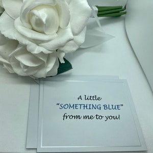 Angel Bridal Bouquet Charm. Something Blue. Bouquet Accessory, Wedding Keepsake. image 6
