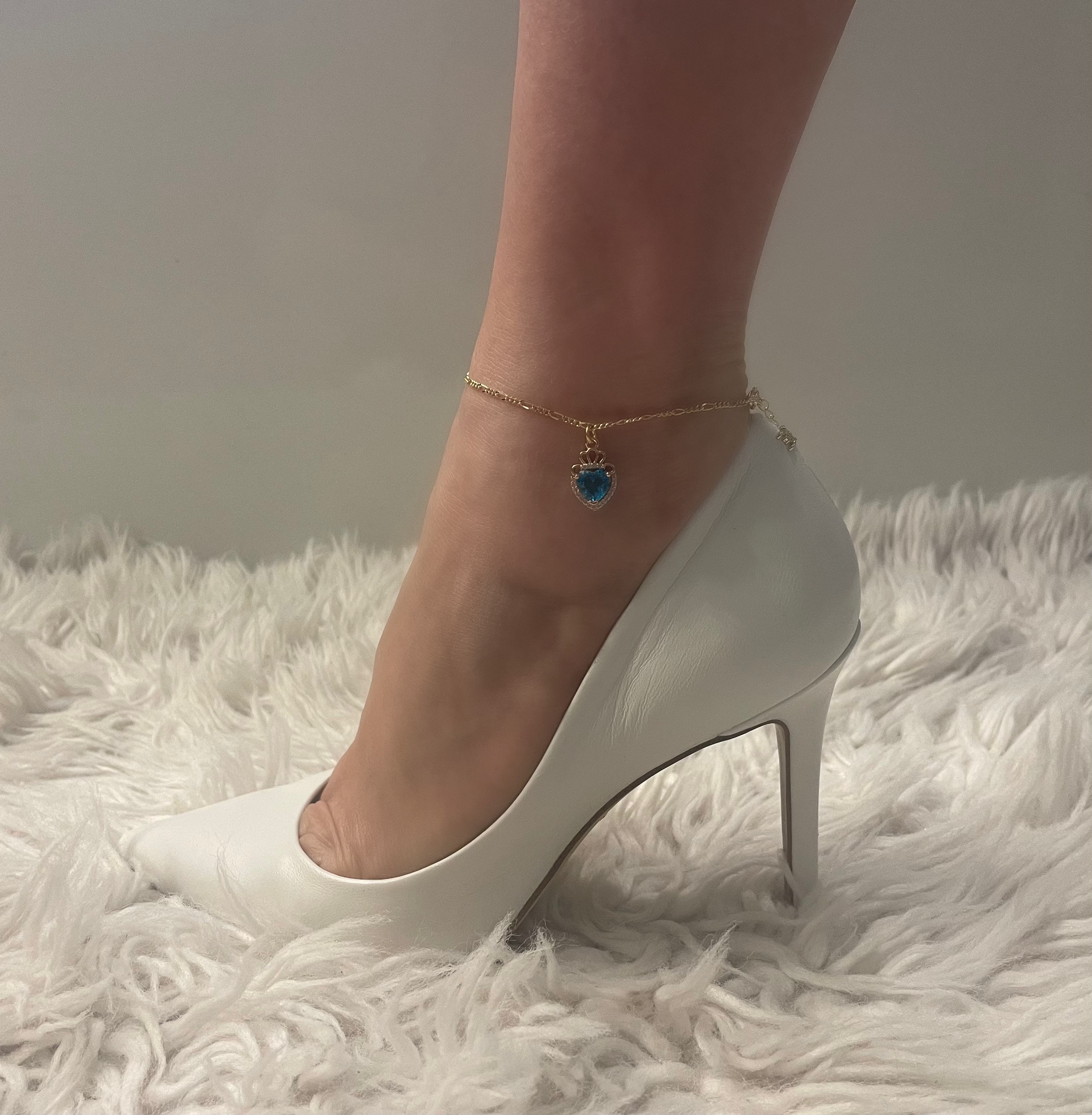 Something blue bridal ankle bracelet sale