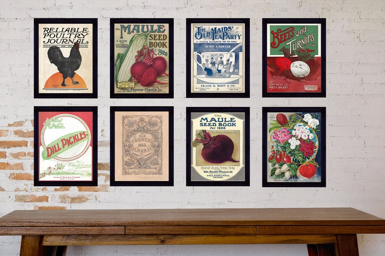 8 Print Set 8x10 Farmhouse wall decor Kitchen wall decor Etsy