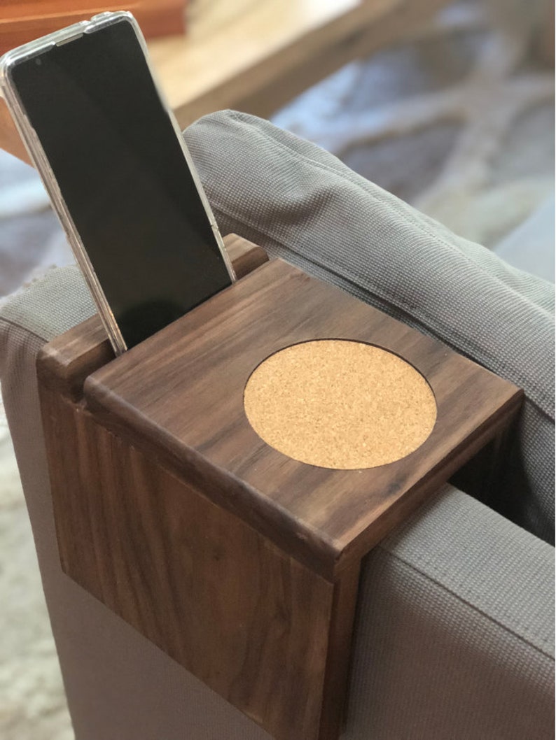 Custom Wood Coaster Couch Sofa Armrest Tray