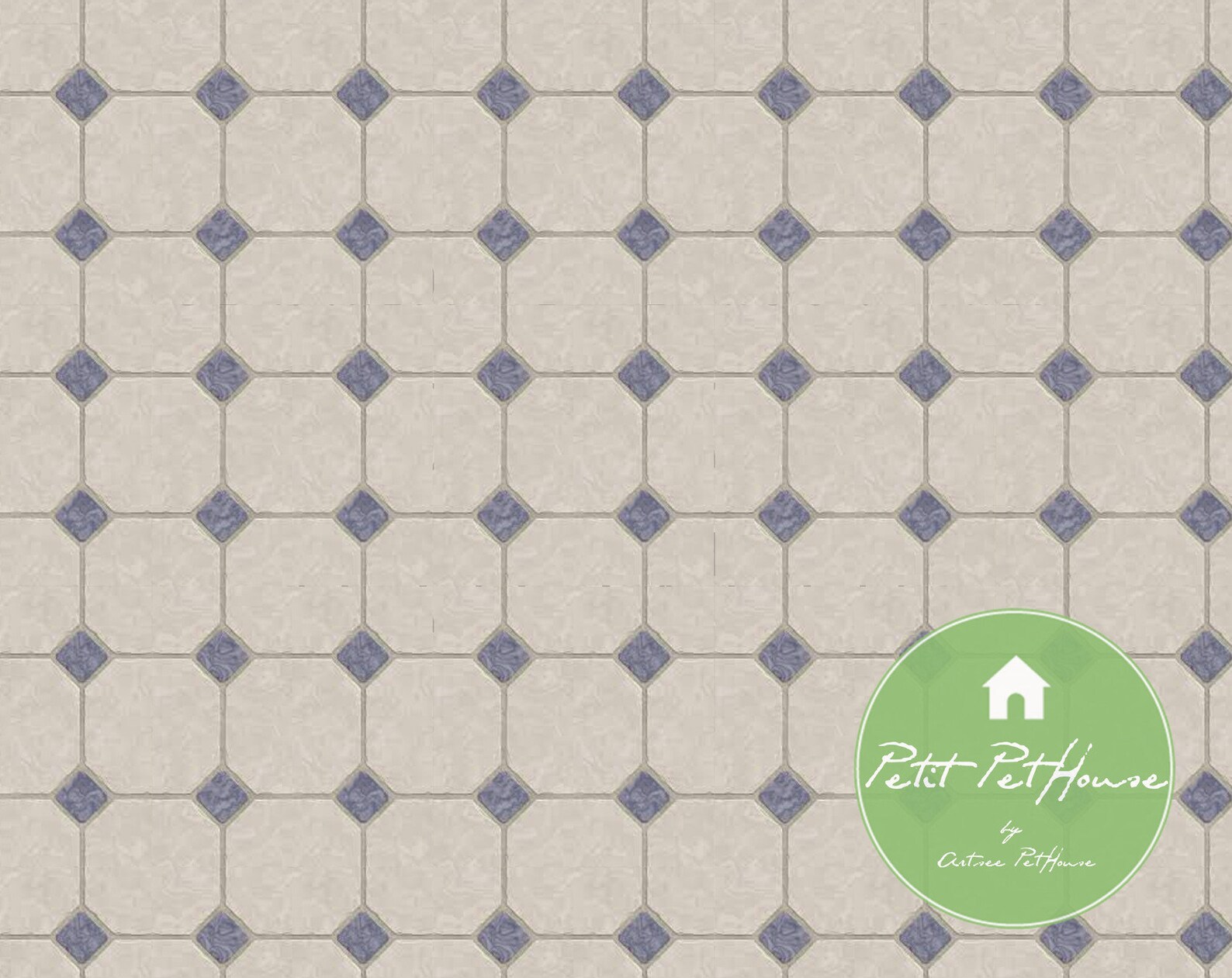 Printable Seamless Blue Diamond Floor Tiles Dollhouse Flooring | Etsy
