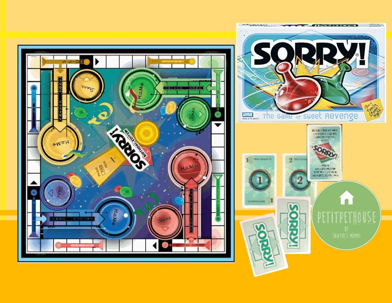 printable 16 miniature play scale sorry board game game