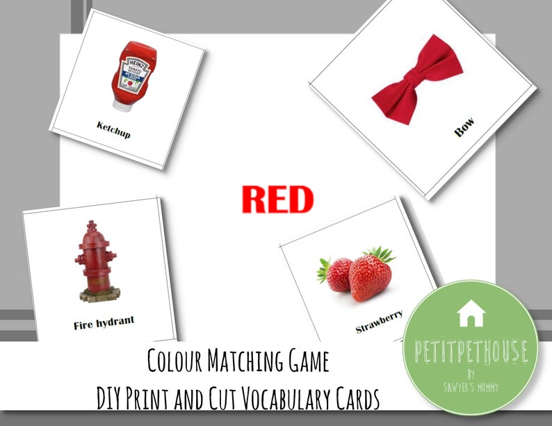 printable colour matching game for toddler and kids diy etsy