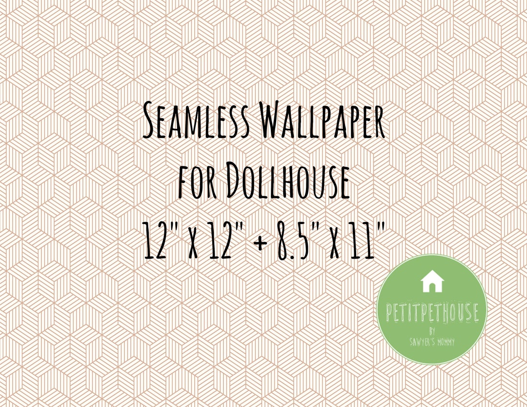 Printable Seamless Modern Dollhouse Wallpaper - 12"x 12" Instant ...