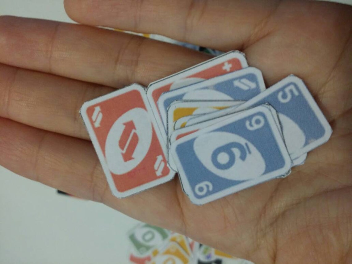 Printable 1:3 Miniature Scale Uno Card Game 108 Cards Double | Etsy