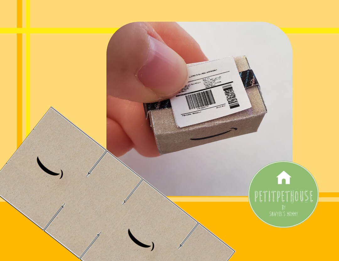Printable 1:6 Miniature Playscale Delivery Package Boxes 4 Sizes ...