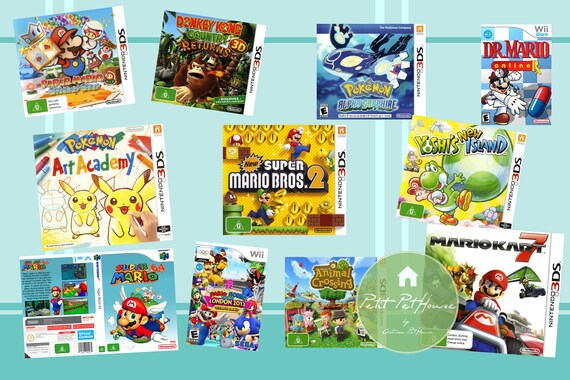 Printable 1:12 Miniature Video Games Cover 29 Types DIY for | Etsy