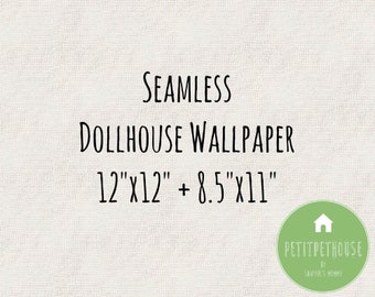 Printable Seamless Aged Canvas Wall paper Miniature Dollhouse Wallpaper Instant Download Digital Paper for Miniature Doll house Scrapbook