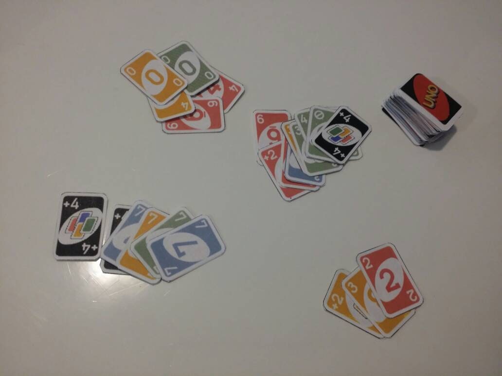 Printable 1:3 Miniature Scale Uno Card Game 108 Cards Double | Etsy