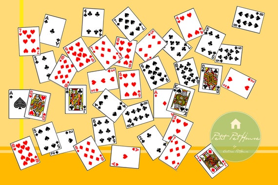 printable 1 6 scale deck of playing cards 52 2 jokers for yosd blythe barbie toy play scale diy 52 cards