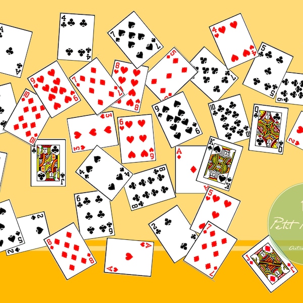 Printable 1:6 Scale Deck of Playing Cards (52 + 2 Jokers) for Toy Dolls | Toy | Play Scale | Doll Prop | Pretend Play | DIY Craft | The Elf