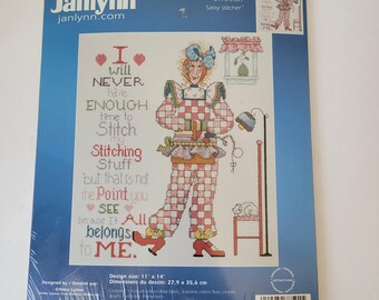 ヴィンテージ JanLynn クロスステッチキット 2004年 Sassy Stitcher #178-0501 未開封