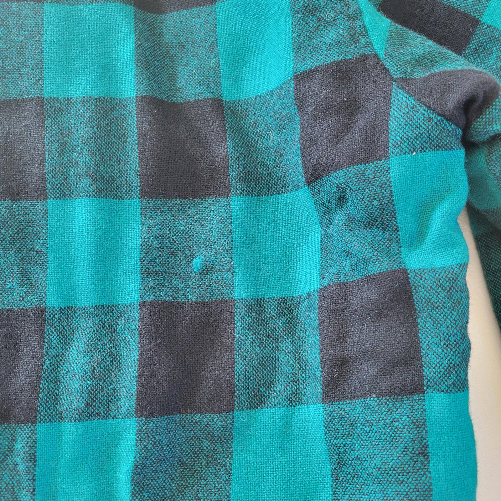 Chemise Vintage High Sierra Flanelle Verte Plaid - Taille L Homme