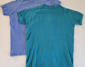 ヴィンテージ 90年代 Y2K YMLA ブルーグリーン モック タートルネック Tシャツ メンズ Lサイズ