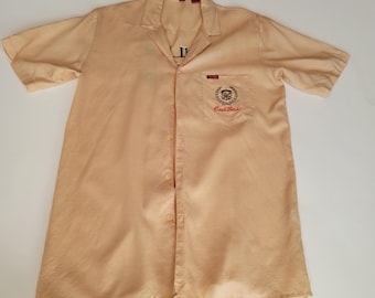 Vintage Sasson shirt met korte mouwen Cadillac Seville maat medium rayon EUC