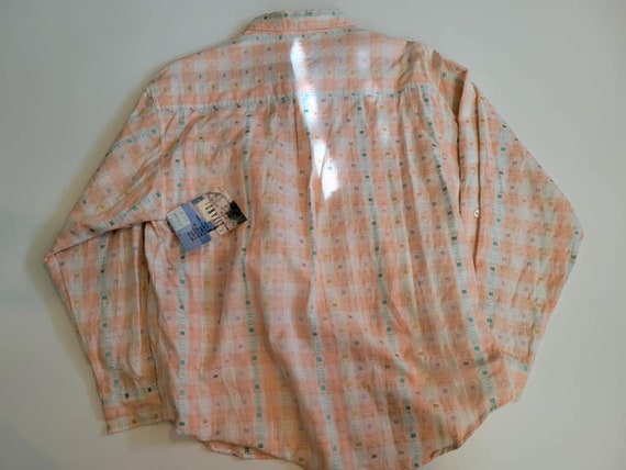 Vintage NWT Deadstock Gitano Long Sleeve Plaid Sh… - image 2
