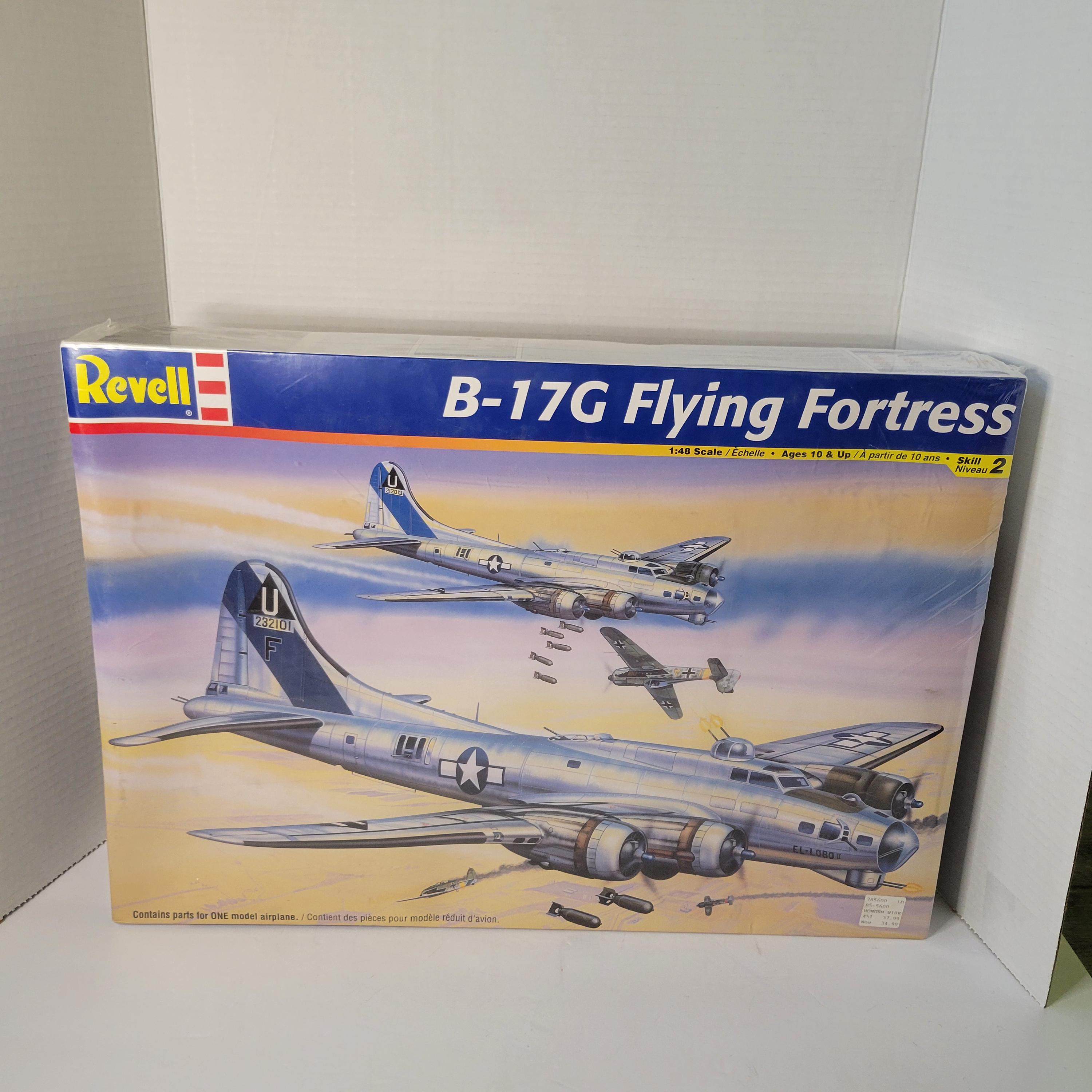 Vintage Revell B-17G Flying Fortress 1:48 Scale Model Airplane Kit NEW Sealed Skill Level 2