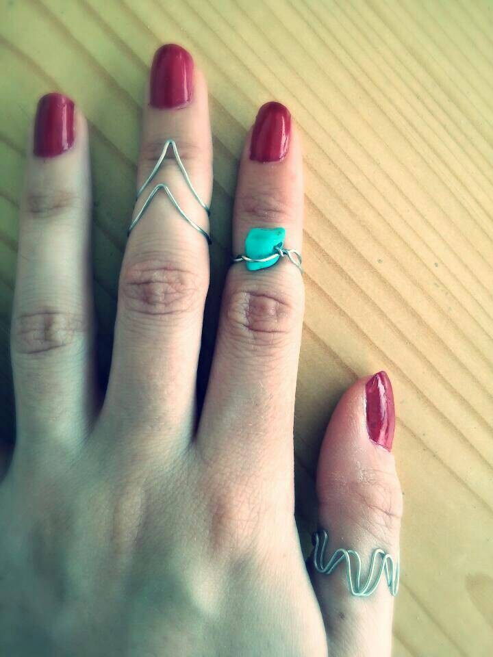 Boho turquoise midi ring set/turquoise stacking rings/midi Etsy