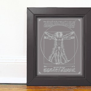 Da Vinci Medical Print - Medical Decor Human Anatomical Poster Da Vinci Poster Muscle Anatomy 8x10 11x14 12x16 16x20 18x24 24x36