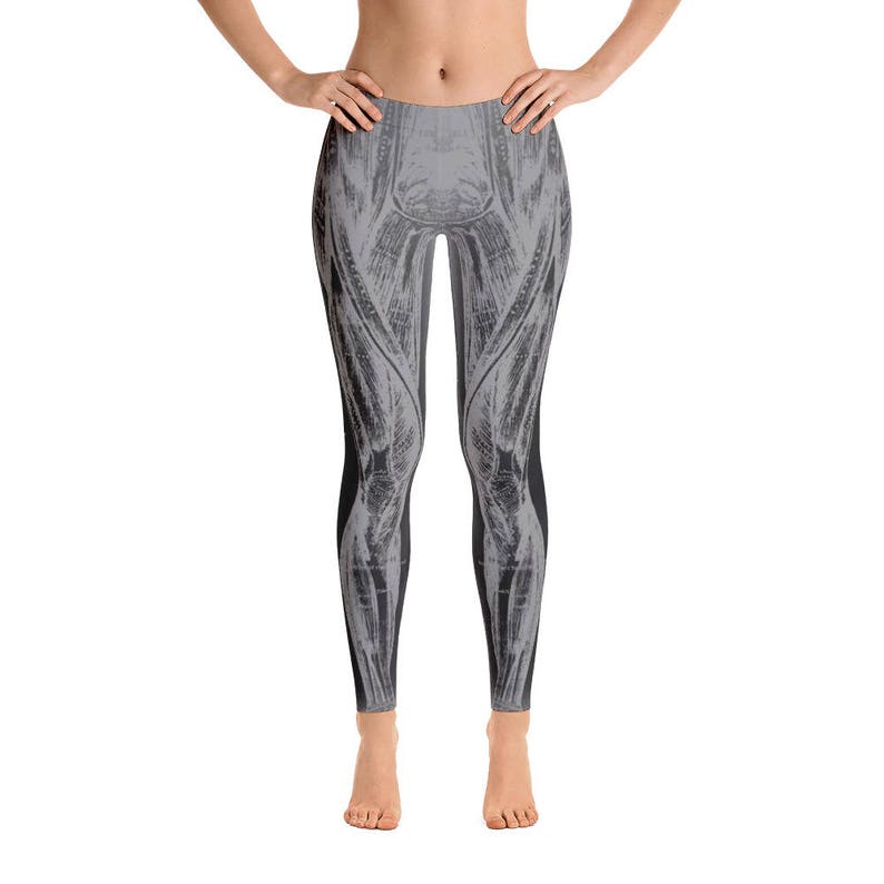 Grays Anatomy Muscle Leggings Gray Charcoal Yoga Pants Legs - Etsy
