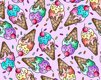 Ice Cream Cone seamless pattern