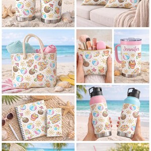 Summer Beach Repeating Pattern image 3