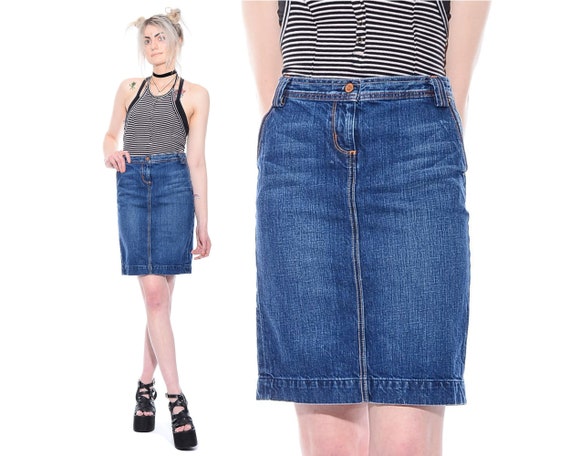 j crew denim skirt