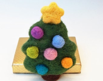 Christmas Tree Plush, Needle Felted Christmas Tree, Christmas Tree Decoration, Christmas Tree Ornament, Christmas Tree Toy, Gifts Under 20