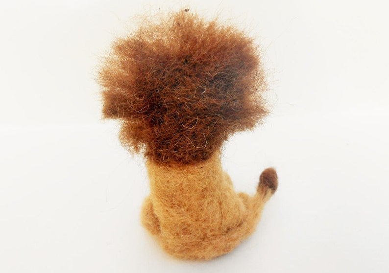 Needle Felted Lion, Lion Needle Felt, King of the Jungle, Lion Plush