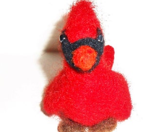 Red Cardinal, Needle Felted Cardinal, Cardinal Needle Felt, Wool Cardinal, Cardinal Plush, Cardinal Stuffed Animal, Made to Order Gift