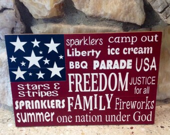 Fourth of July Flag Subway Art