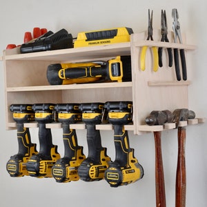 Power Tool Rack Tool Holder Wall Mounted Drill Organizer for - Etsy