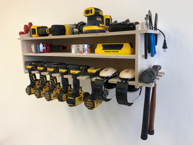Power Tool Storage Tool Holder Wall Mounted Drill Organizer for Garage and Workshop