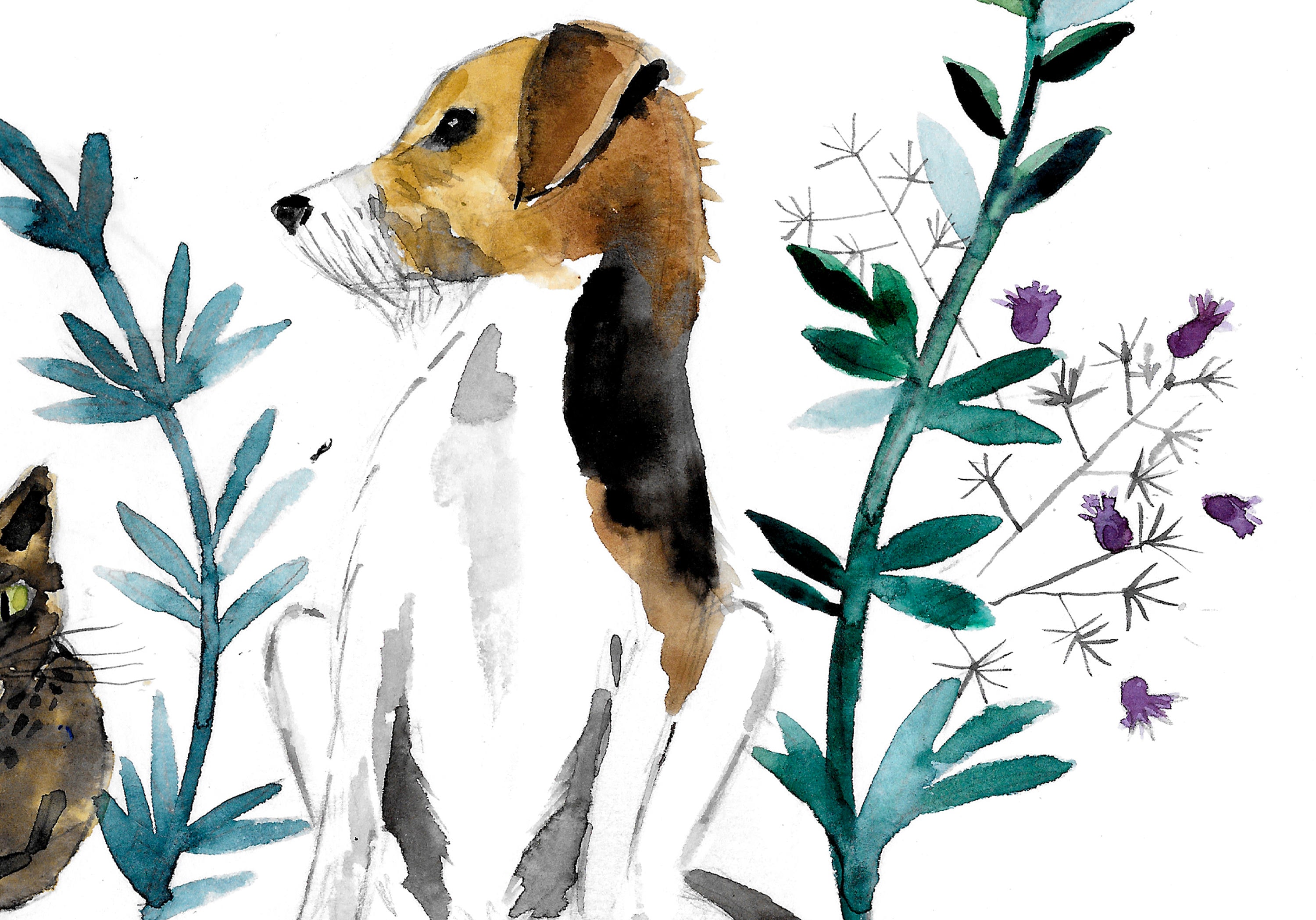 Custom Pet Portrait Watercolor&Ink. | Etsy