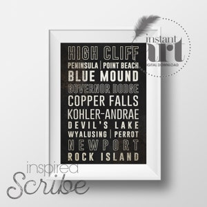 Favorite Places Subway Art Custom Made Print