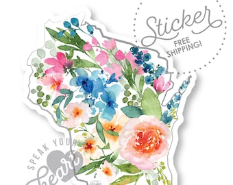 Wisconsin State Floral Sticker