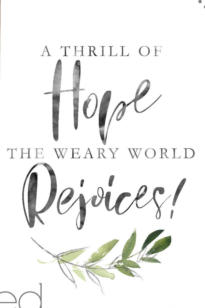 A Thrill of Hope the Weary World Rejoices lyrics from O Holy Night Christmas Farmhouse Decor image 2