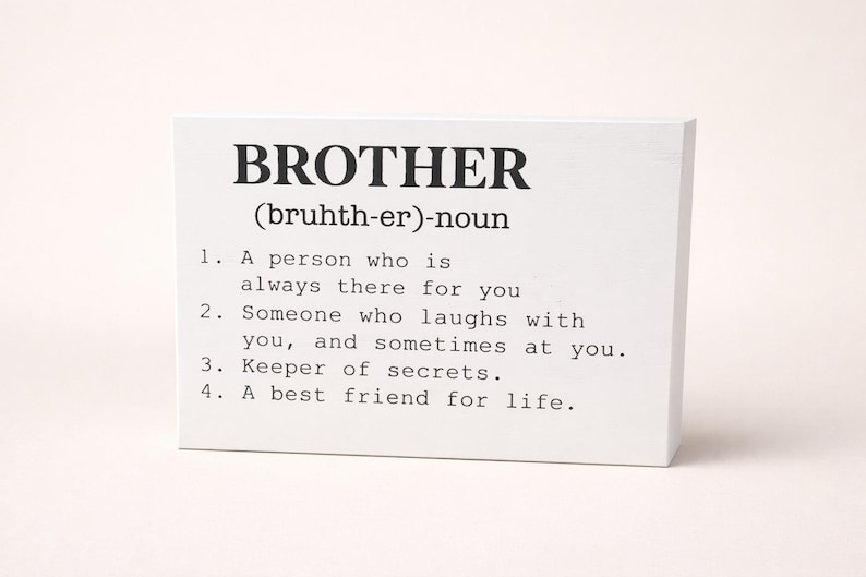 Brother Definition Sign Brother Definition Wood Sign - Meaningful Gift for Brother - Etsy