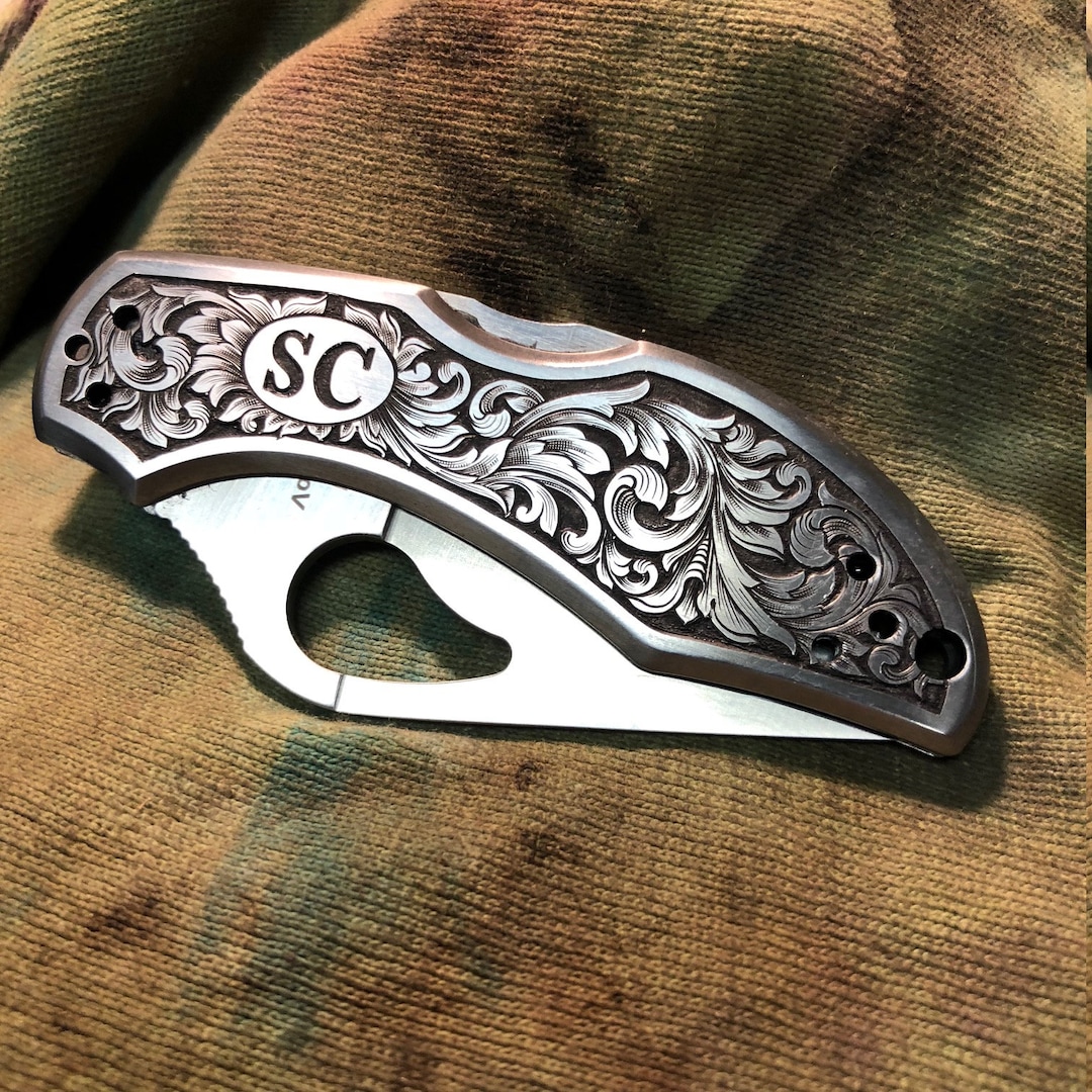 Spyderco Byrd Folding Knife, Hand Engraved, EDC Knife - Etsy