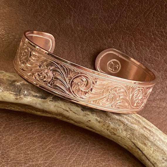Unique wire wrapped pure copper bracelet WireWrapArt jewelry - Inspire  Uplift
