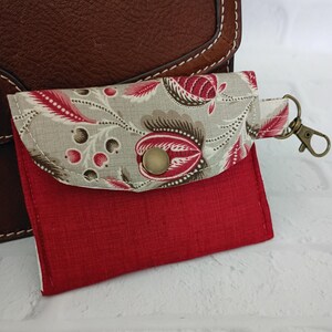 Monedero o tarjetero acolchado con llavero de 4,5 x 3,5 cm, regalo para hermana, mamá, abuela, tía, novia.