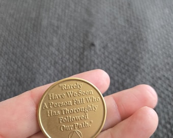 Bill W. AA Medallion – Gold Sobriety Coin, Recovery Gift