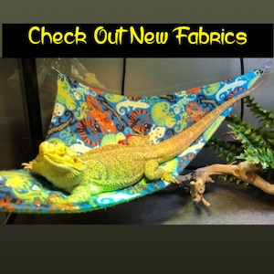 Extra Large Bearded Dragon Hammock: Flannel Reptile Lounger