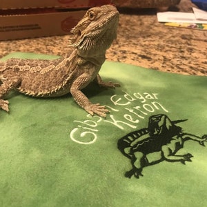 Bearded Dragon blanket Ubby with Dragon Design and Name image 3