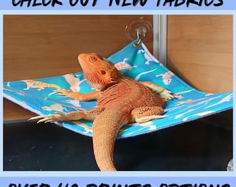 Extra Large Bearded Dragon Hammock: Flannel Reptile Lounger
