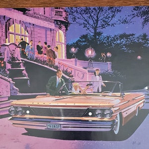1960 PONTIAC BONNEVILLE Convertible Advertising Vintage Original Magazine Ad Car advertisement