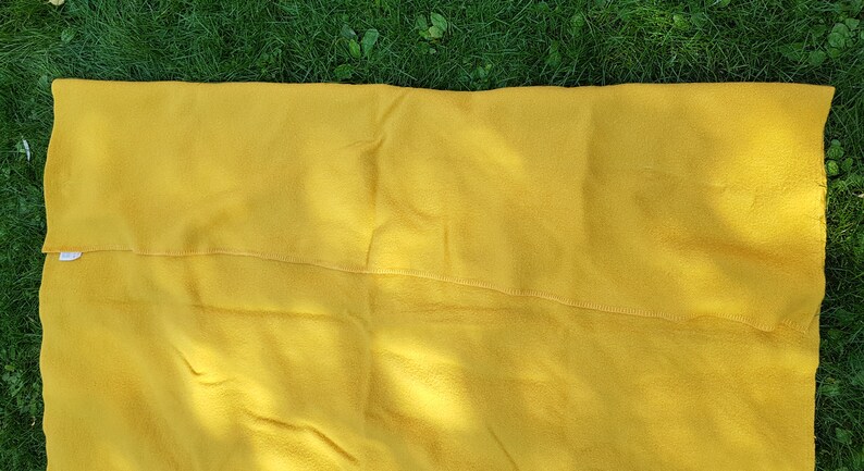 Wool Blanket Yellow Blanket 74'' L x 66'' W | Etsy