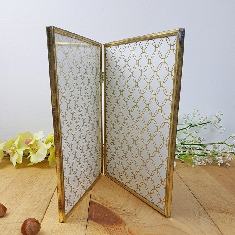 Vintage Double Table Frames 8x10 Picture Frame Golden Metal Frames ...