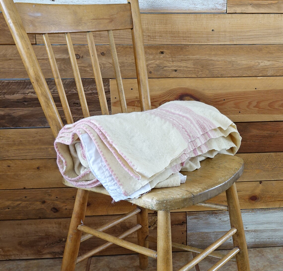 Rustic Wool Blanket Woven Wool Blanket Antique French Etsy