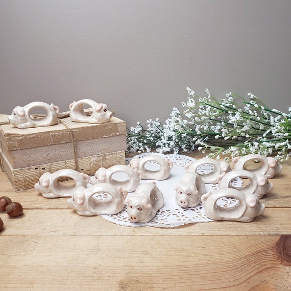 Pig napkin rings clearance